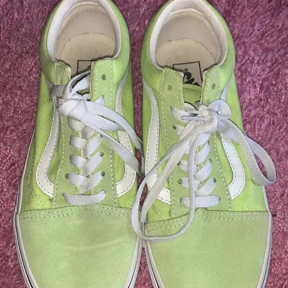 Vans Old Skool Sharp Green White Sneakers Size 8 - Picture 5 of 7